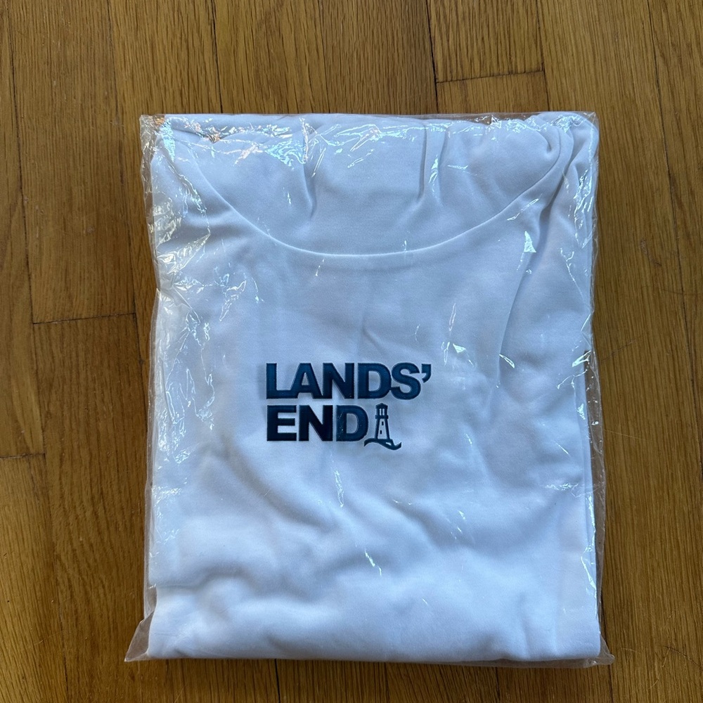 Lands' End Kids White Turtleneck
